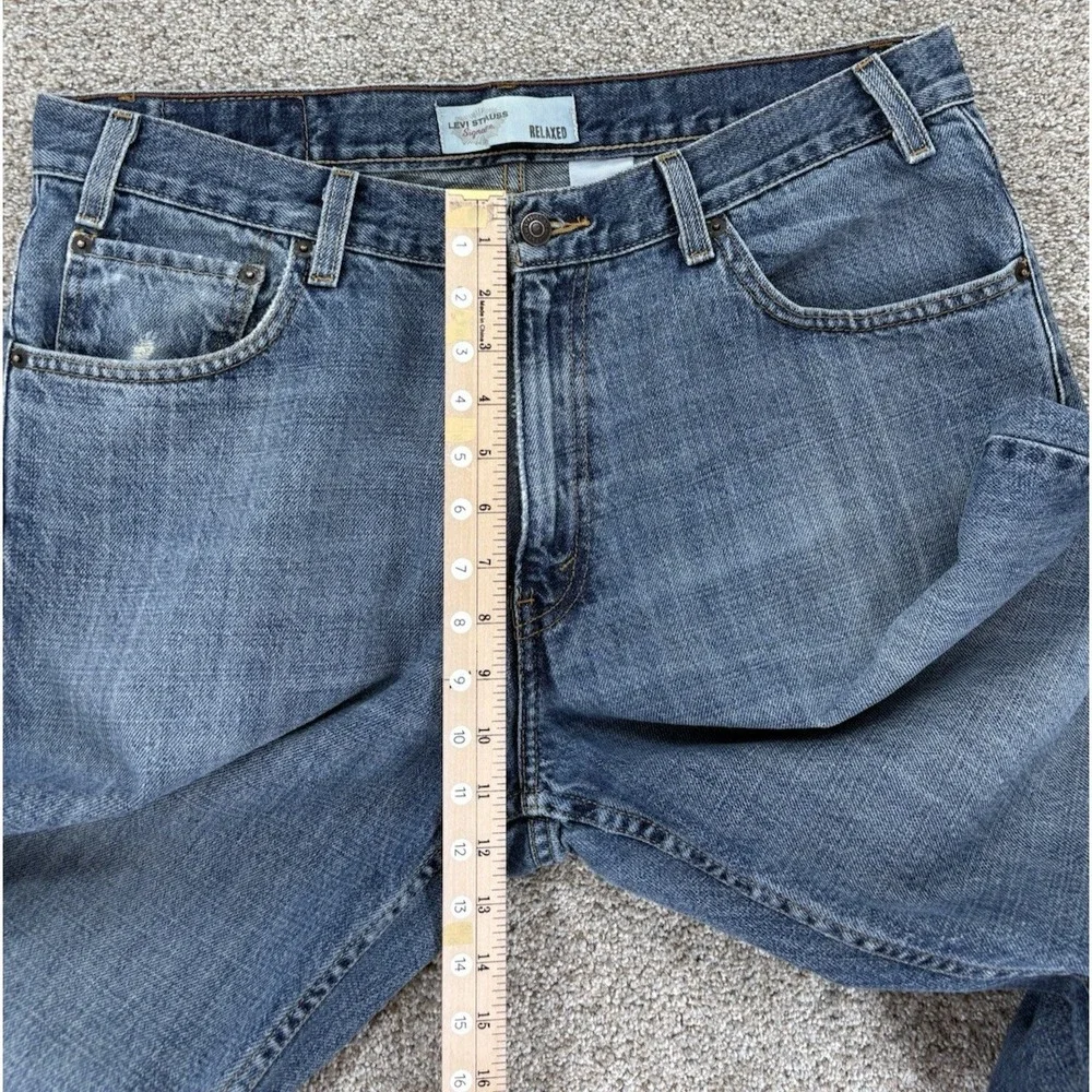 Vintage Levi's Signature Jeans Men's 36x34 Blue Relaxed Loose Rancher Baggy Y2K‎